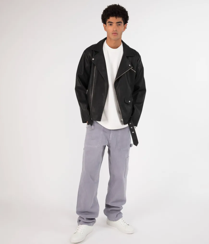 DALEX Men's Vegan Motorcycle Jacket