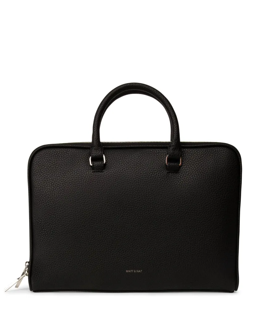 HOLDER Slim Vegan Briefcase - Purity
