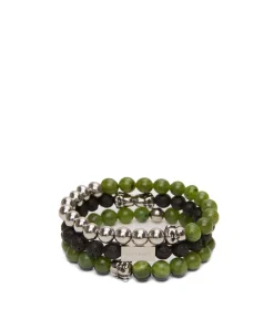 LAUGHING Bead & Charm Bracelet In Green