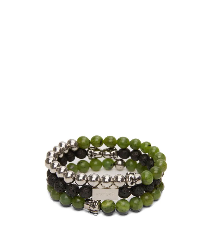 LAUGHING Bead & Charm Bracelet In Green