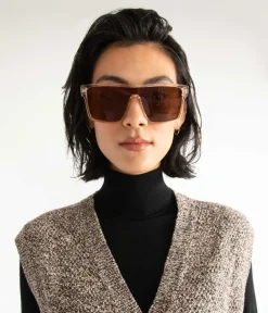 MAEVE-2 Recycled Beige Retro Squared Sunglasses