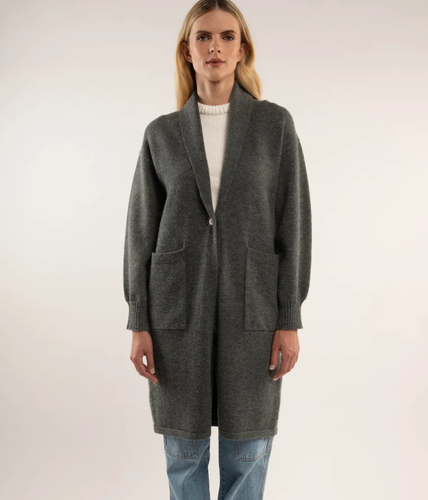 NESS Knee-Length Cardigan