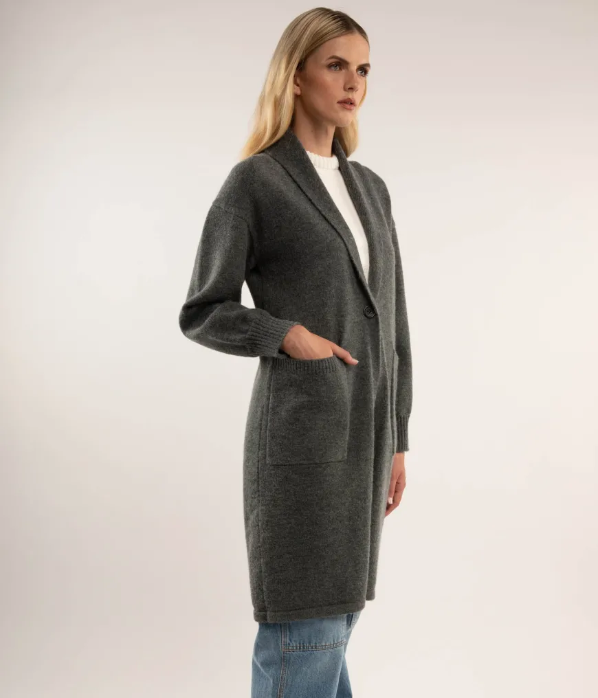 NESS Knee-Length Cardigan