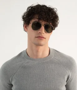 SADIE Metal Aviator Sunglasses