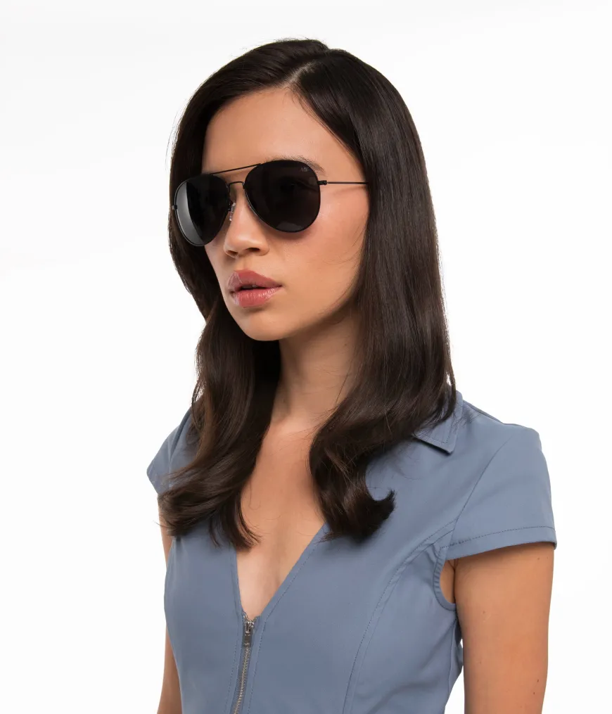 SADIE Metal Aviator Sunglasses