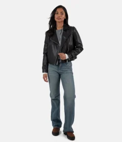 SAVINA Women’s Vegan Moto Jacket